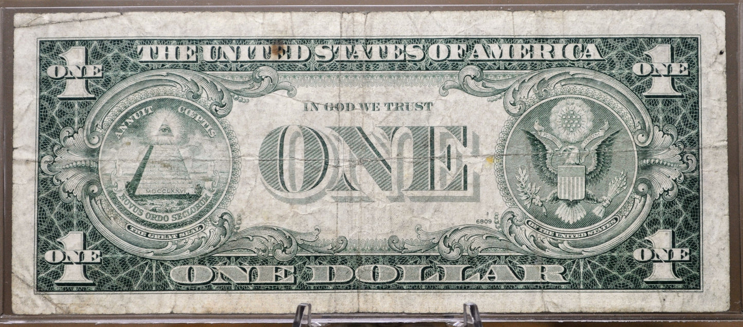 1935-H Fancy Solid Repeating Serial Silver Cert 1 Dollar Note - 99144444 - 1935H Blue Seal One Dollar Fancy Serial Number Note - Fr.1618