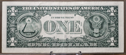 2017 Fancy Binary Pattern Serial Number 1 Dollar Note - 07747474 - 2017 One Dollar Cool Serial Number Note - Fr.3004-K