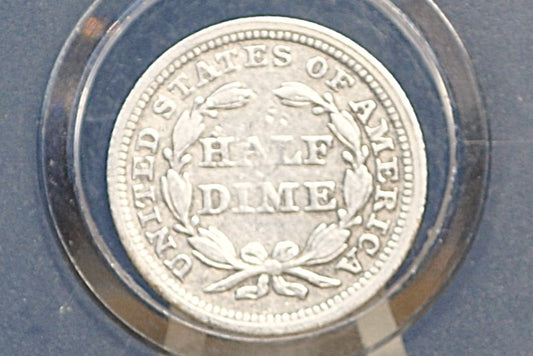 1858 Half Dime - VF - 1858 Seated Liberty Half Dime - Early American Coin - 1858 Silver Half Dime Liberty Seated 1858