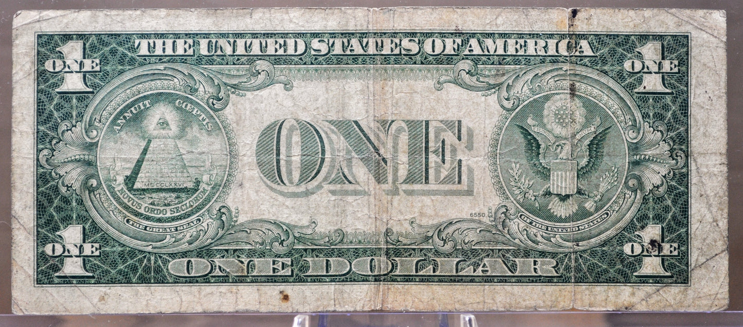 1935-G Fancy Trinary Serial Number Silver Cert 1 Dollar Note - 56506550 - No Motto - 1935G Blue Seal Fancy Serial Banknote - Fr. 1616