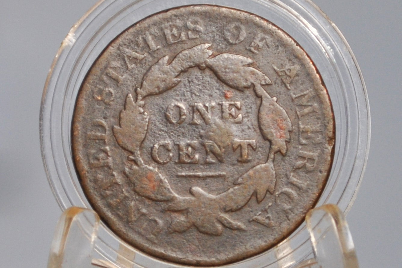 1827 Matron Head Large Cent - G (Good) Grade / Condition - 1827 Liberty Head Cent - 1827 US Large Cent - Matron Head 1816 to 1835