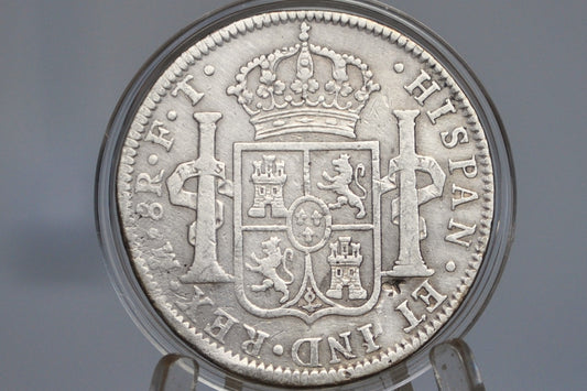 1802 Spanish 8 Reales, Mexico Mo Ft - VF/XF Details - Spanish Silver Colonial Era Coin - 1802 Mo Th - Carolus Iiii - 1802 Eight Reales Mexico