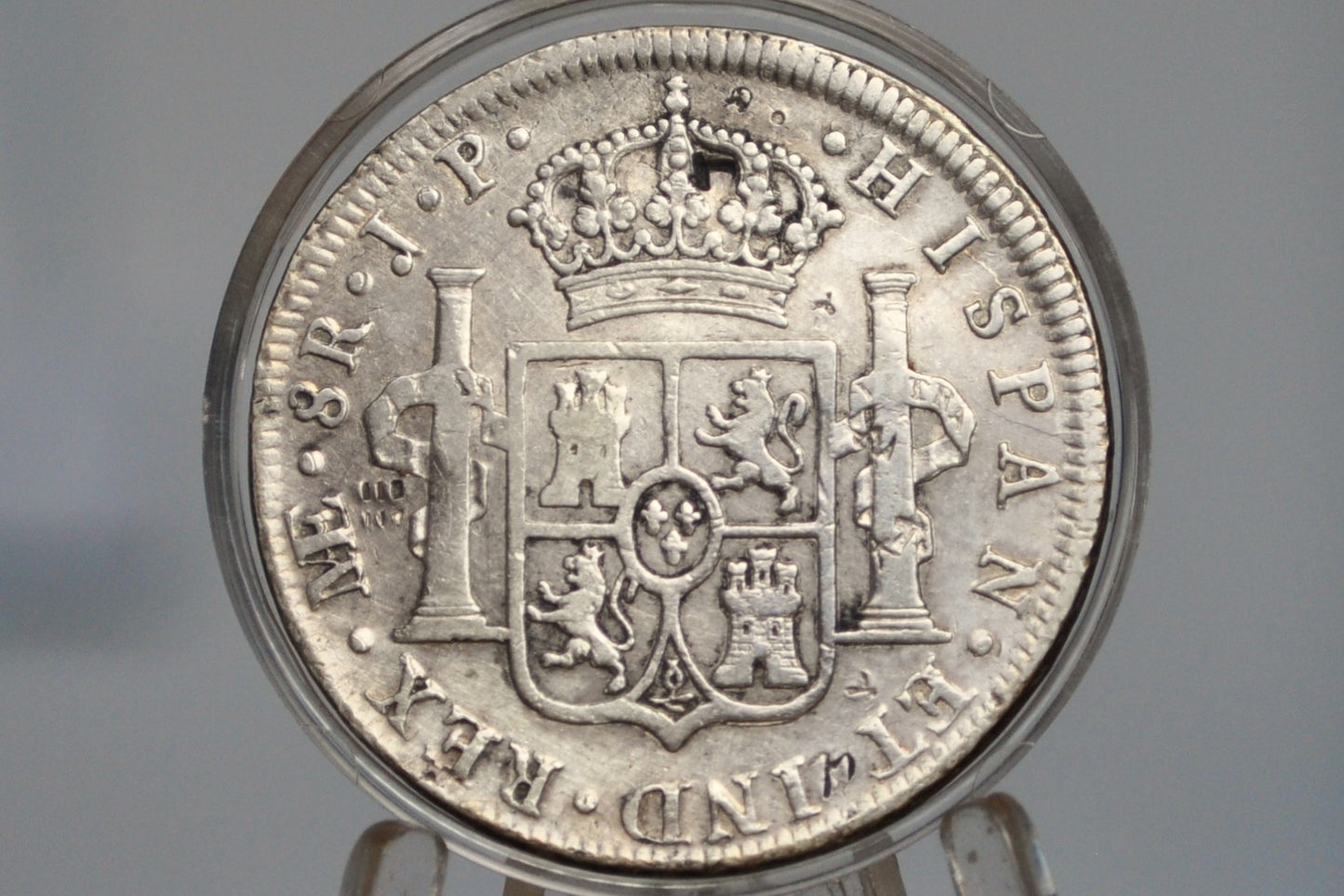 1805 Spanish 8 Reales, Peru LIMAE IJ - Chopmarked, XF+ Details - Chopmarked 8 Reale - Spanish Silver Colonial Era Coin 1805 Eight Reales Peru