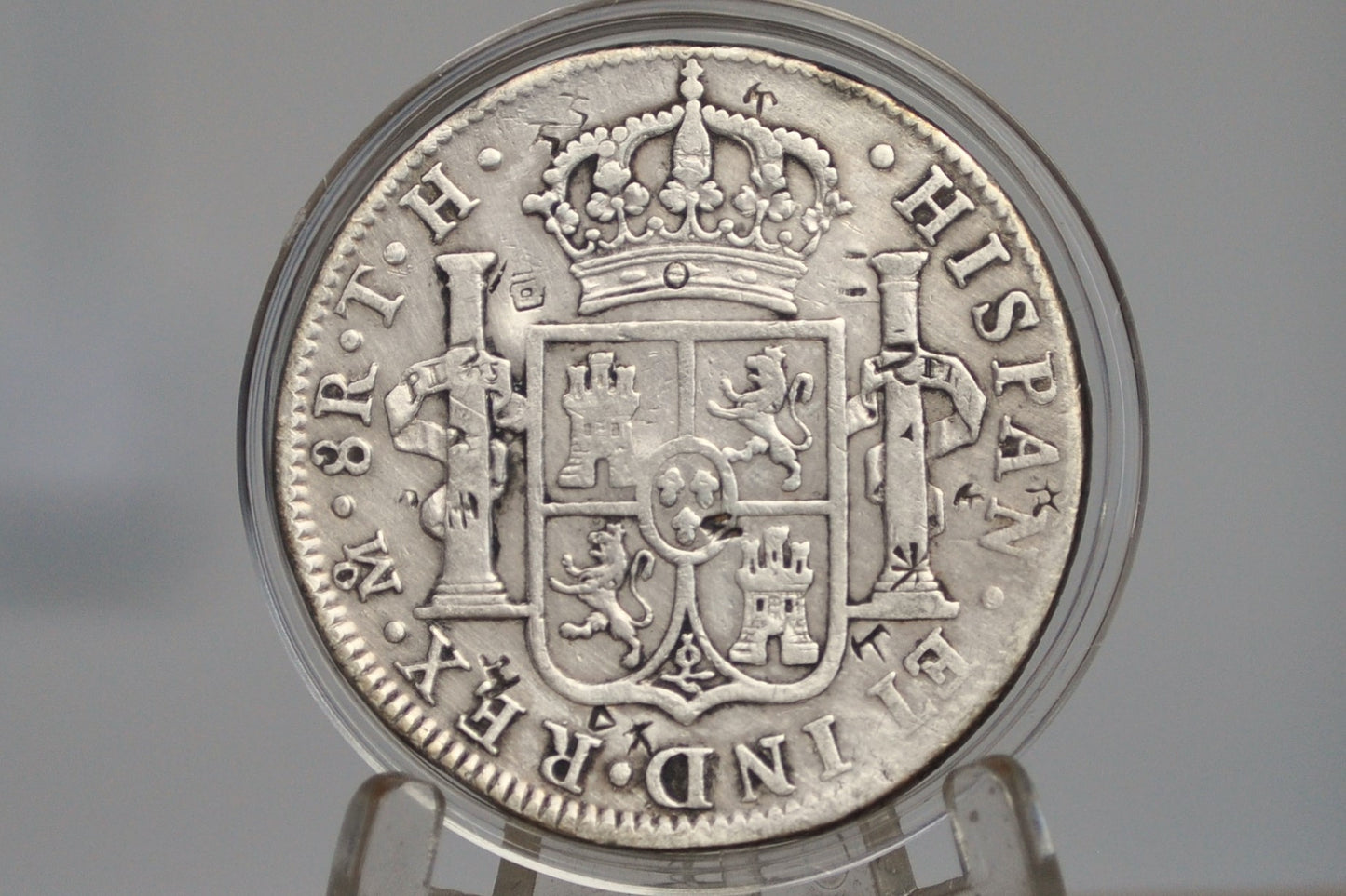 1808 Spanish 8 Reales, Mexico Mo FM - Chopmarked, XF Details - Wicked Cool Chop Marked 8 Reale - Spanish Silver Colonial Era Coin 1808 Eight Reales Mexico