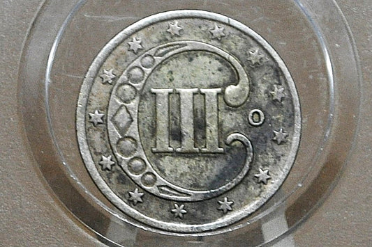 1851-O Three Cent Silver US Coin - VG (Very Good) Grade / Condition - 1851O 3 Cent Trimes Silver 3 Cent Piece 1851 O Mint - Rare Date!