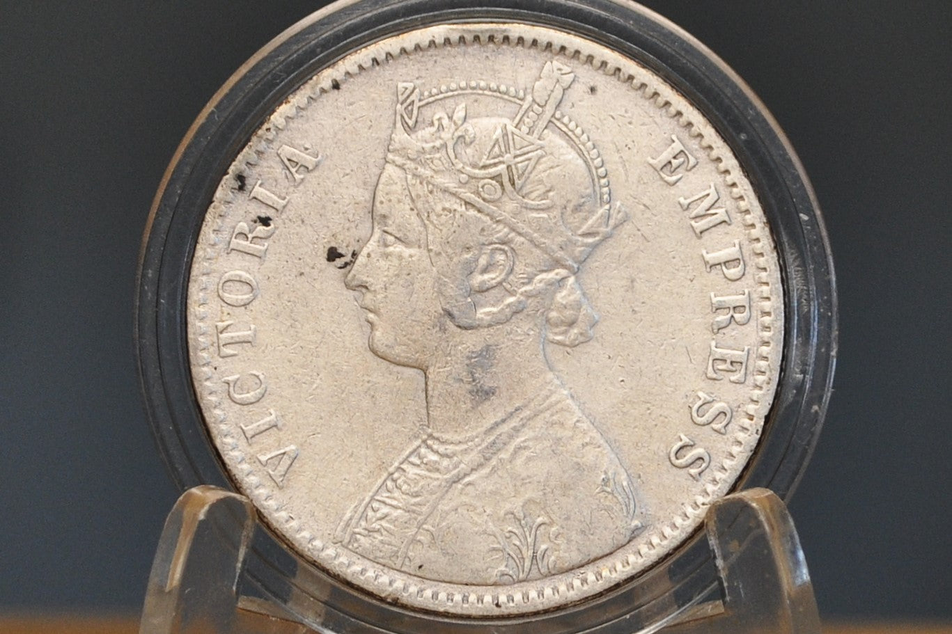1901 East India Company 1 Rupee - XF Detail - 1901 India Rupee Silver Coin - East India Company Silver One Rupee 1901