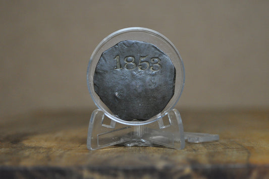 1853 Brothel Token Made From U.S. Braided Hair Large Cent "ONE C*NT"