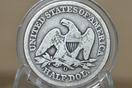 1858-O Seated Liberty Half Dollar - VG Grade / Condition - 1858O Liberty Seated Silver Half Dollar With Arrows