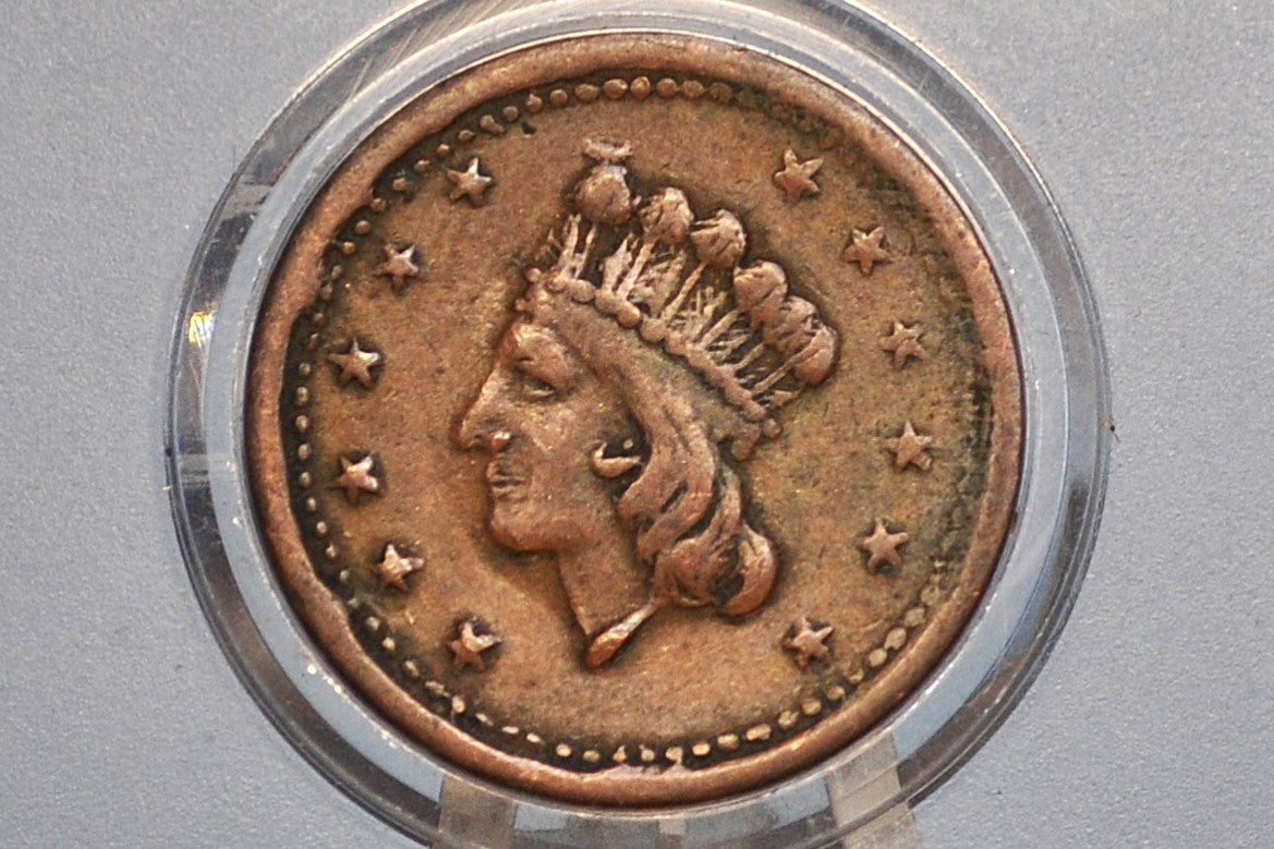 1863 Civil War Token - Penny Saved Penny Earned - Awesome CWT - Patriotic Civil War Tokens, United States Copper