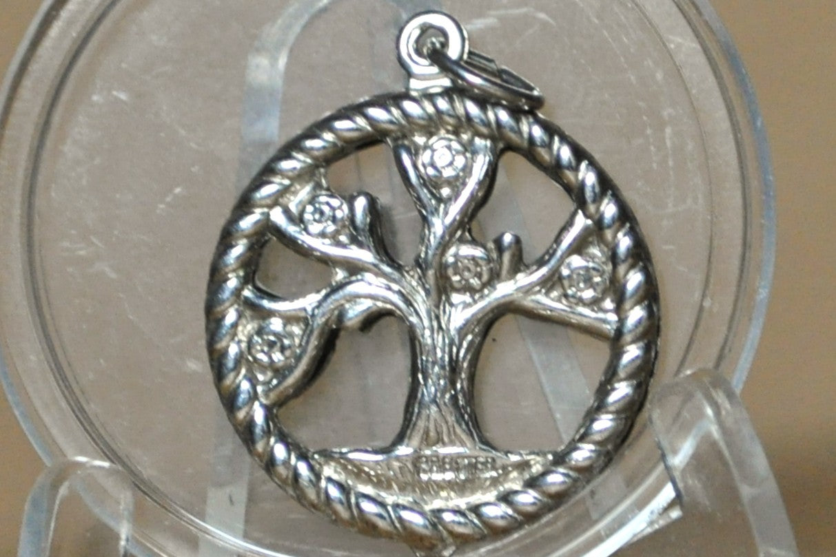 Sterling Silver Multistone Tree of Life Pendant - Stamped and Tested Sterling Silver - World Tree Pendant - Bedazzled Tree of Life