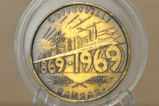 Coffeyville, Kansas Centennial Token 1869-1969 - 1969 Coffeyville, KS 100th Anniversary Commemorative Coin