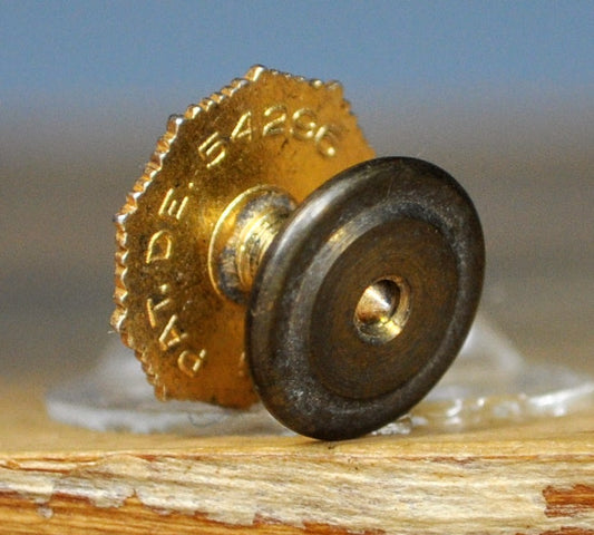 Vintage American Legion Emblem Bronze Center Screwback Pin - Patent No. 54296 - 1920s American Legion Goldtone Enamel Lapel Pin