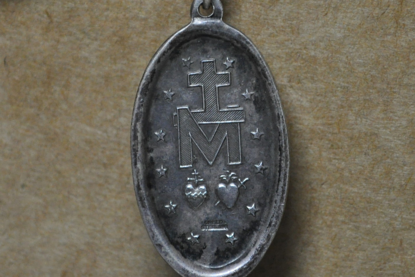 Sterling Creed Large Oval Miraculous Medal Necklace - 26 Inches - Stamped and Tested Sterling Silver - Christian Medal