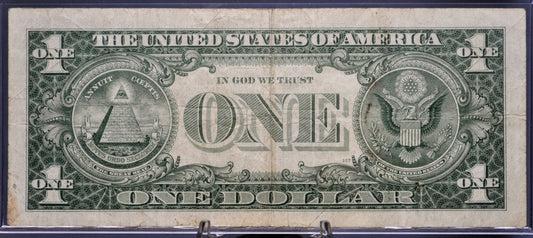 1957 Low Fancy Repeating Serial Number Silver Cert 1 Dollar Note - 00778496 - 1957 One Dollar Blue Seal Fancy Serial Banknote - Fr#1619