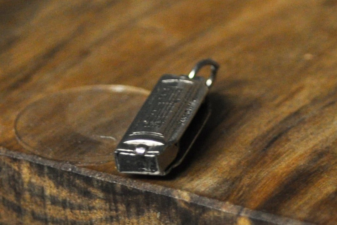 Small Silver Lyrical Harmonica Pendant - Stamped and Tested Sterling Silver - P&B Sterling - Musical Charms