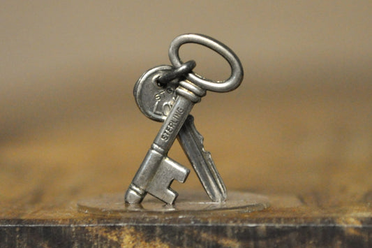 Small Key to Success Pendant - Stamped and Tested Sterling Silver - Idiom Jewelry