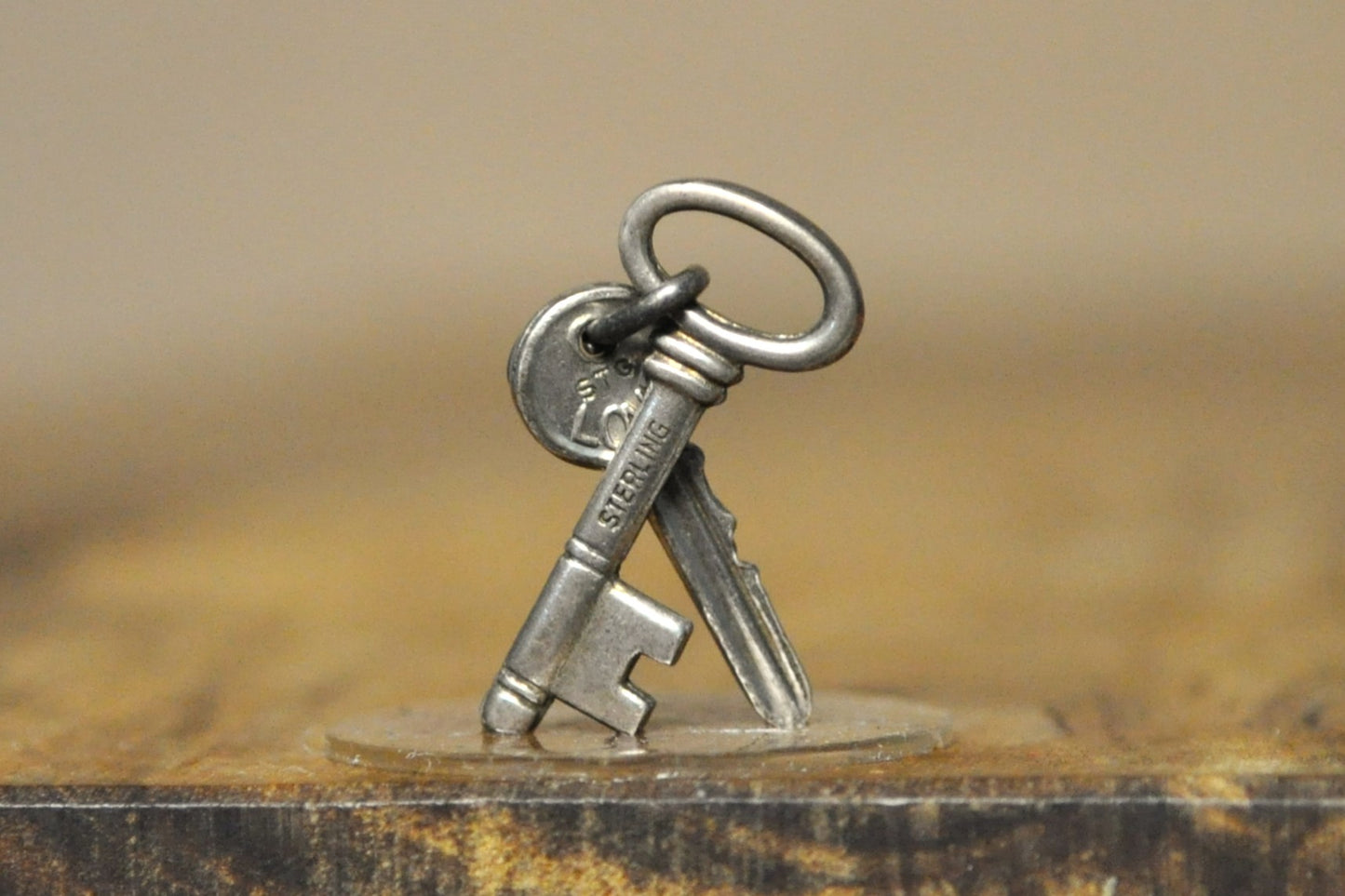 Small Key to Success Pendant - Stamped and Tested Sterling Silver - Idiom Jewelry