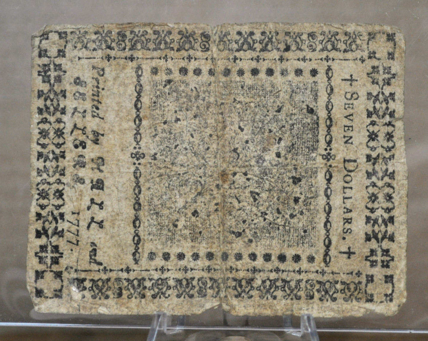 Feb 26th, 1777, Continental Currency 7 Dollar Banknote - Revolutionary War Note - Baltimore Issue Seven Dollars Continental Congress Note