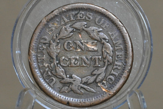 1857 Braided Hair Large Cent - Small Date Variety - 1857 US Large Cent - Filler Coin - Last Year Made!