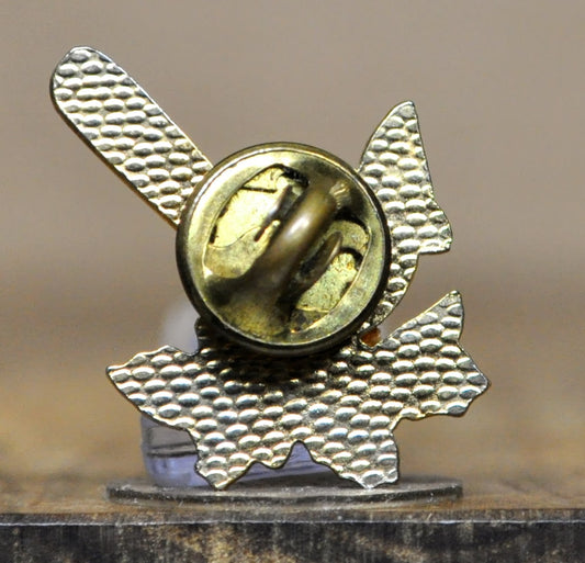 Vintage Cardinal and Holly Holiday Enamel Lapel Pin - Crown and Fish Pin - Christmas Winter Lapel Pin