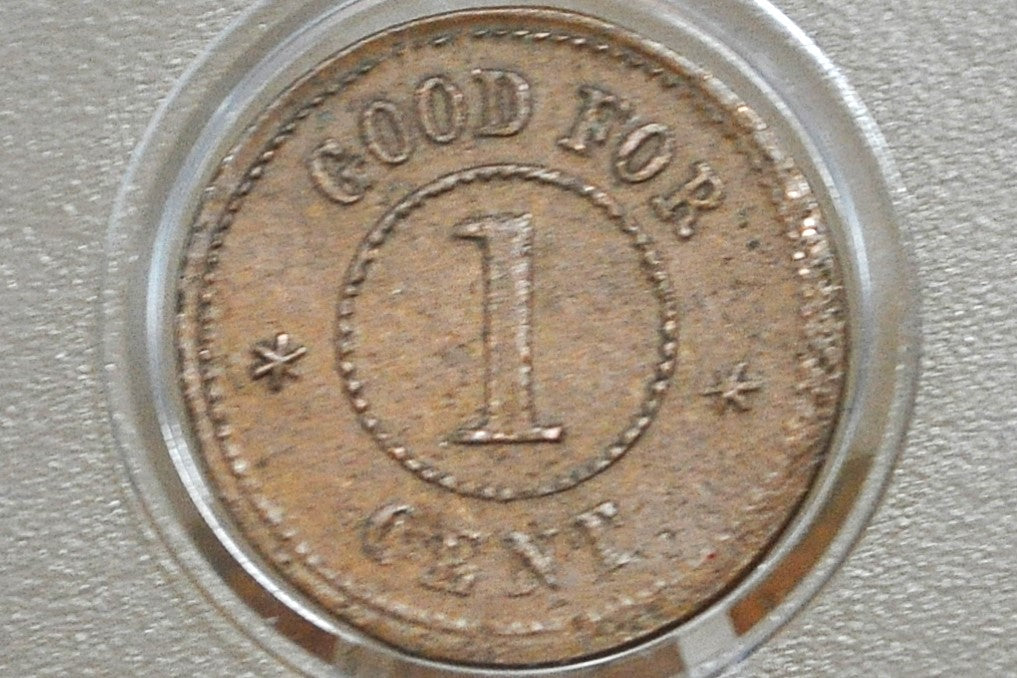 1863 Civil War Token Store Card - Brooklyn NY - Daniel Williams Grocer - Union - Amazing Piece of History