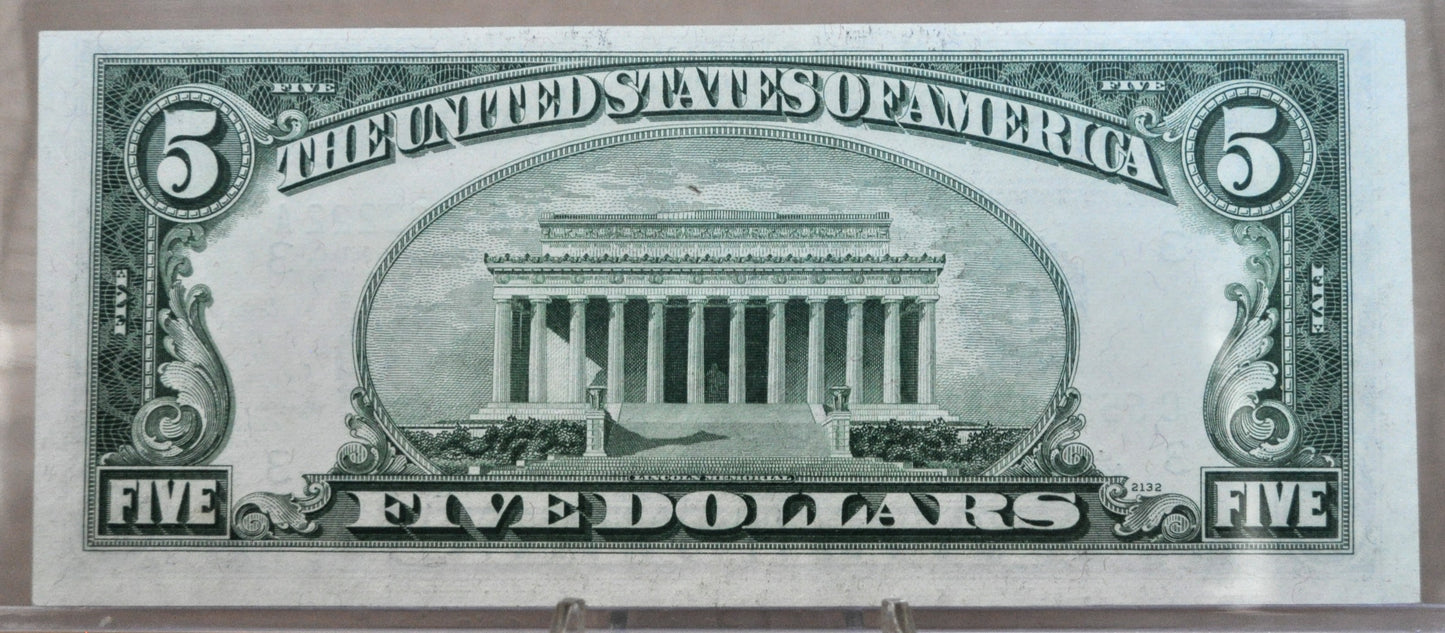 1950-A US 5 Dollar Fancy Serial Number Note - 65323222 - Philadelphia (C) Issue - 1950A Five Dollar Federal Reserve Note - Fr.1962-C