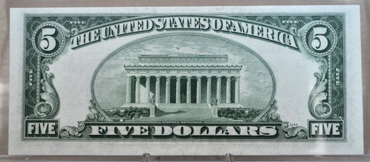 1950-A US 5 Dollar Fancy Serial Number Note - 65323222 - Philadelphia (C) Issue - 1950A Five Dollar Federal Reserve Note - Fr.1962-C