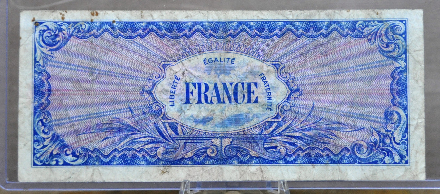 1944 France Allied Military 50 Franc Note - 2nd Issue - No Series Number - 1944 French Fifty Francs Banknote - P#122a