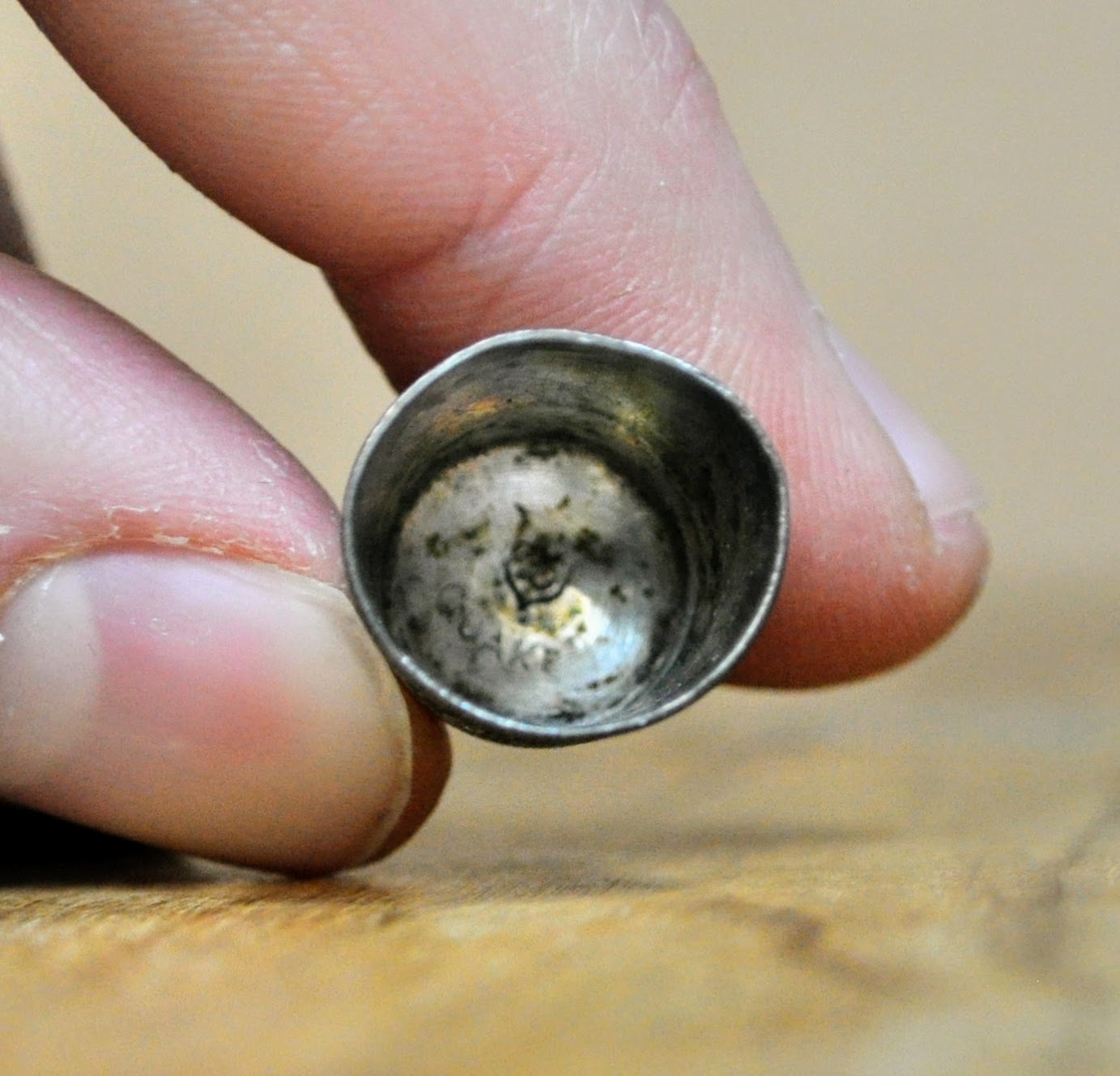 1880s Sterling Silver Simons Bros Co. Quaker Thimble - Size 7 - Small Maker's Mark - Antique Simons Bros Sterling Silver 925 Quaker Thimble