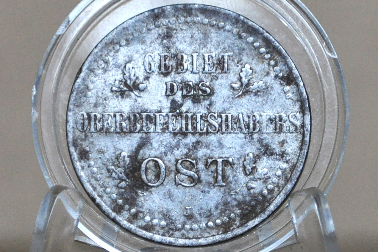 WWI Era Occupied Territories 3 Kopeks 1916J German Empire 3 Kopeks, J Mint Mark - Great Condition - German Empire 3 Kopeks - Beautiful Condition - Ober Ost Issue -