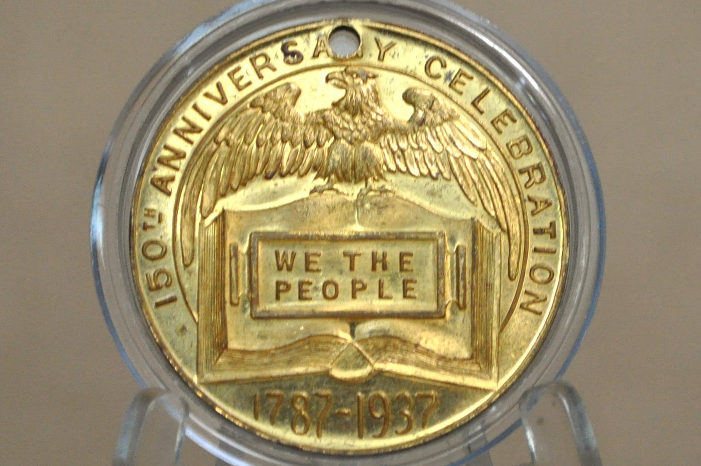 George Washington Constitution Sesquicentennial Medal - 150th Anniversary of the Adoption Constitution Medal