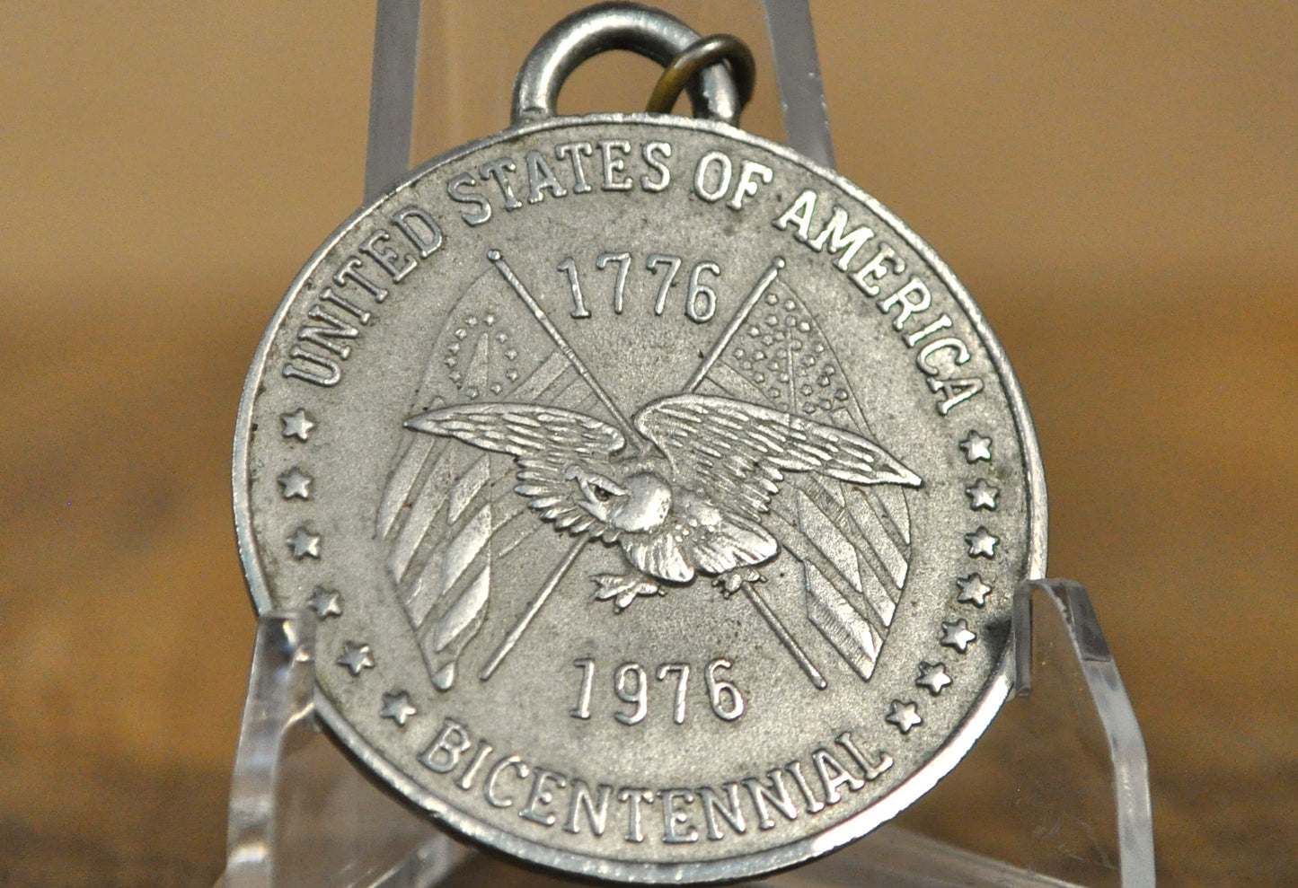 The Minuteman 1776-1976 Bicentennial Medal Pendant - Vintage American Bicentennial Minuteman Medallion