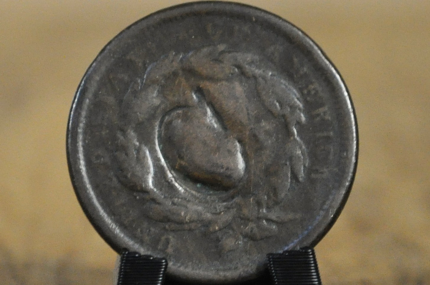 1843 Large Cent Counterstamped "C" - Countermarked 1843 Large Cent "C" - C Counterstamped Large Cent 1843