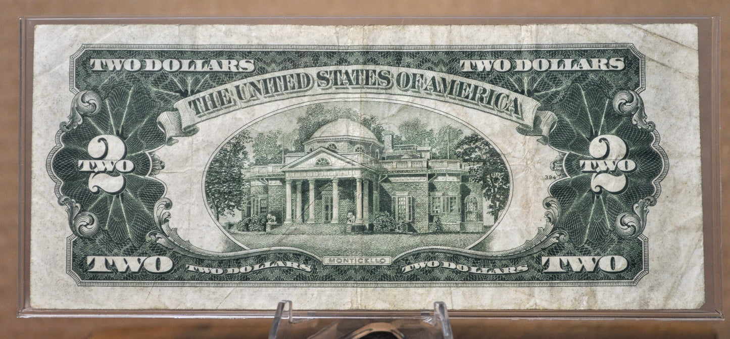 1953 STAR Red Seal 2 Dollar Low Serial Number Note - 00424392 - Very Fine (VF) - 1953 Two Dollar U.S. Star Note - Fr#1509*