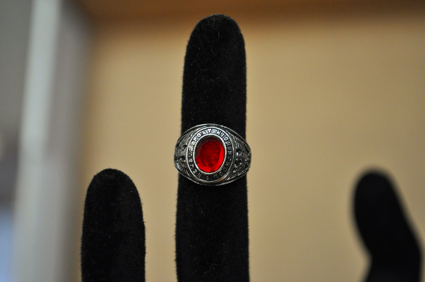 Vintage Newburyport High School Class Ring Charm - Stamped and Tested Sterling Silver - Newburyport Clippers Class Ring Charm - Class Ring Necklace Charm