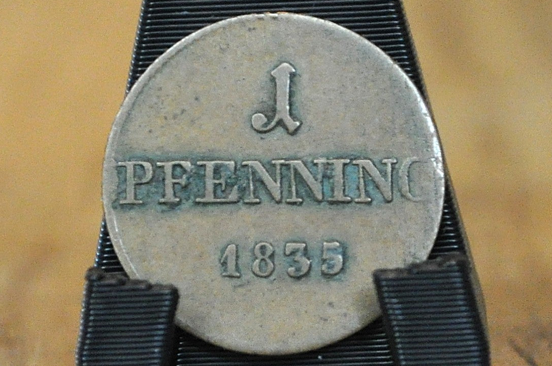 1835 German States 1 Pfennig - Bavaria - Great Condition, VF - Ludwig I - One Pfennig 1835