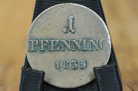 1835 German States 1 Pfennig - Bavaria - Great Condition, VF - Ludwig I - One Pfennig 1835