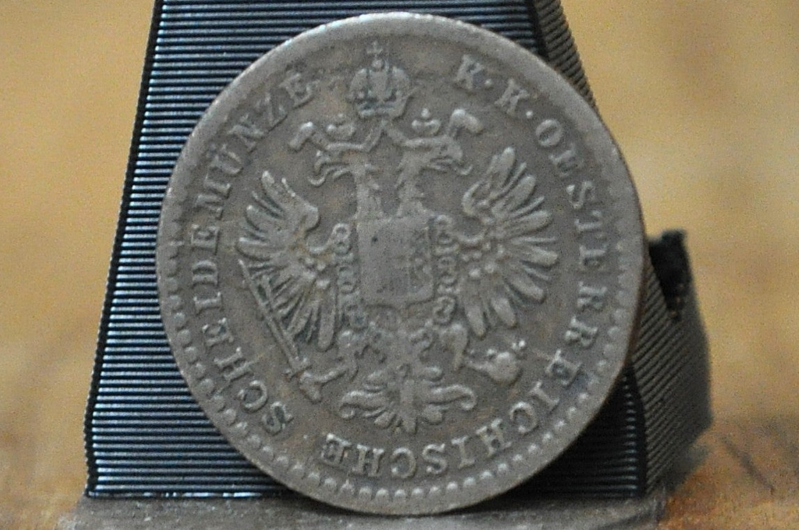 1877 Austria-Hungary 5/10 Kreuzer - Austrian Empire Coins - VF/XF Condition - Emperor Francis Joseph I -