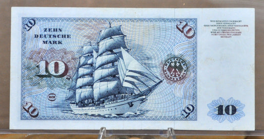 1970 Germany 10 Deutsche Mark Banknote - Deutsche Bundesbank - 1970 German Ten Deutsche Mark Note - P#31a