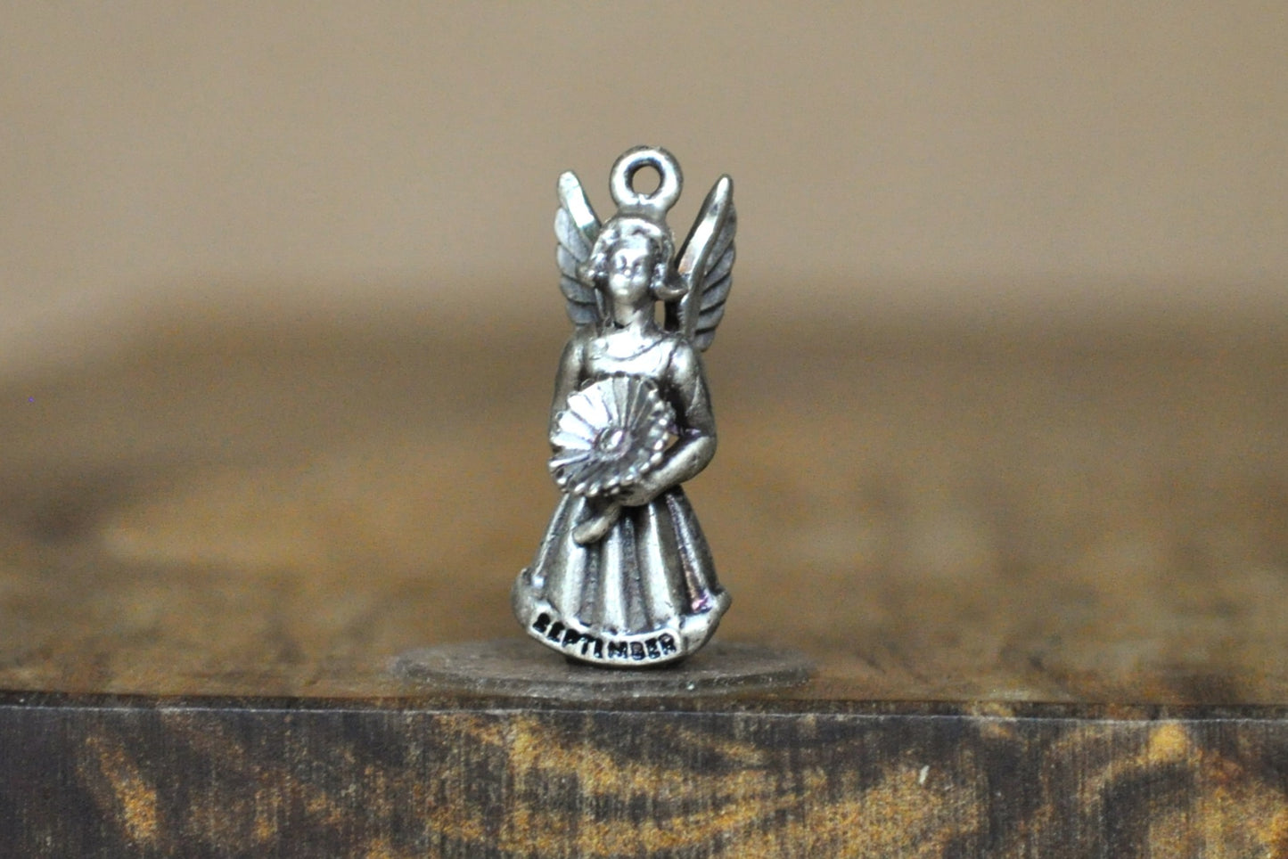 Vintage Creed Sterling Guardian Angel September Charm Pendant! 925 Sterling Silver Antique September Angel Charm, Creed Sterling - Awesome Piece! 3D Charm