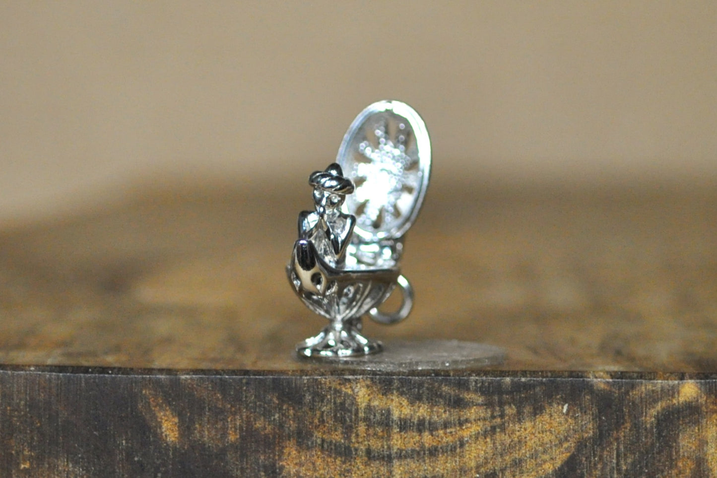 Aladdin Opening Lamp Genie Charm - Stamped and Tested Sterling Silver - Stamped GDNS - Arabian Knights