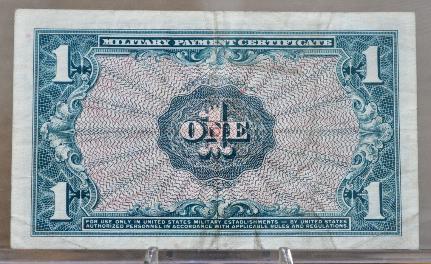 1964 U.S. Military 1 Dollar Payment Certificate - Series 611 - 1961 United States Military One Dollar Vietnam Payment Certificate - P#M54a