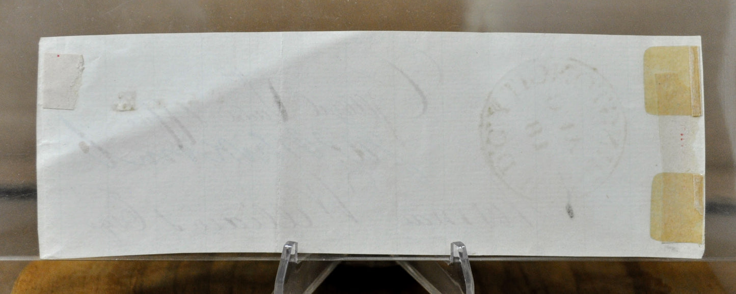 1836-41 Clipped Signed Free Frank of Jacksonian General Land Office Commissioner James W. Whitcomb - Rare Future Indiana Governor Signature