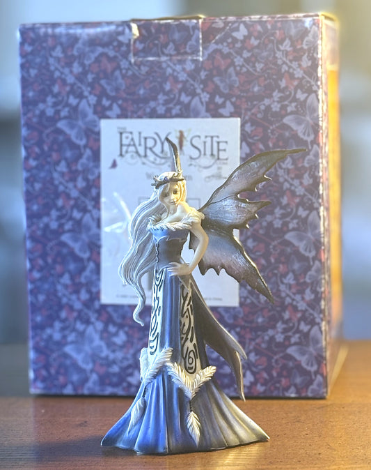 Winter Queen Fairy AB37013 Figurine - 2009 TheFairySite.Com Winter Queen - Antique Handmade Winter Queen Fairy Figurine