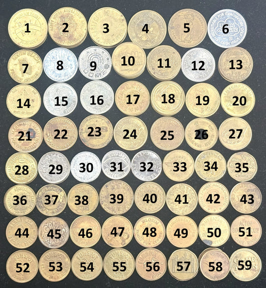 Vintage Arcade Tokens, Over 50 to Choose From!! - Antique Gaming/Arcade Tokens