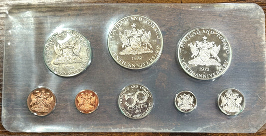 Trinidad and Tobago Tenth Anniversary Proof Set - 10th Anniversary Proof Set Trinidad and Tobago