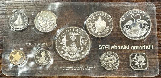 Coins of the Bahamas 1970 Proof Set - 1970 Proof Set Coinage of the Bahamas