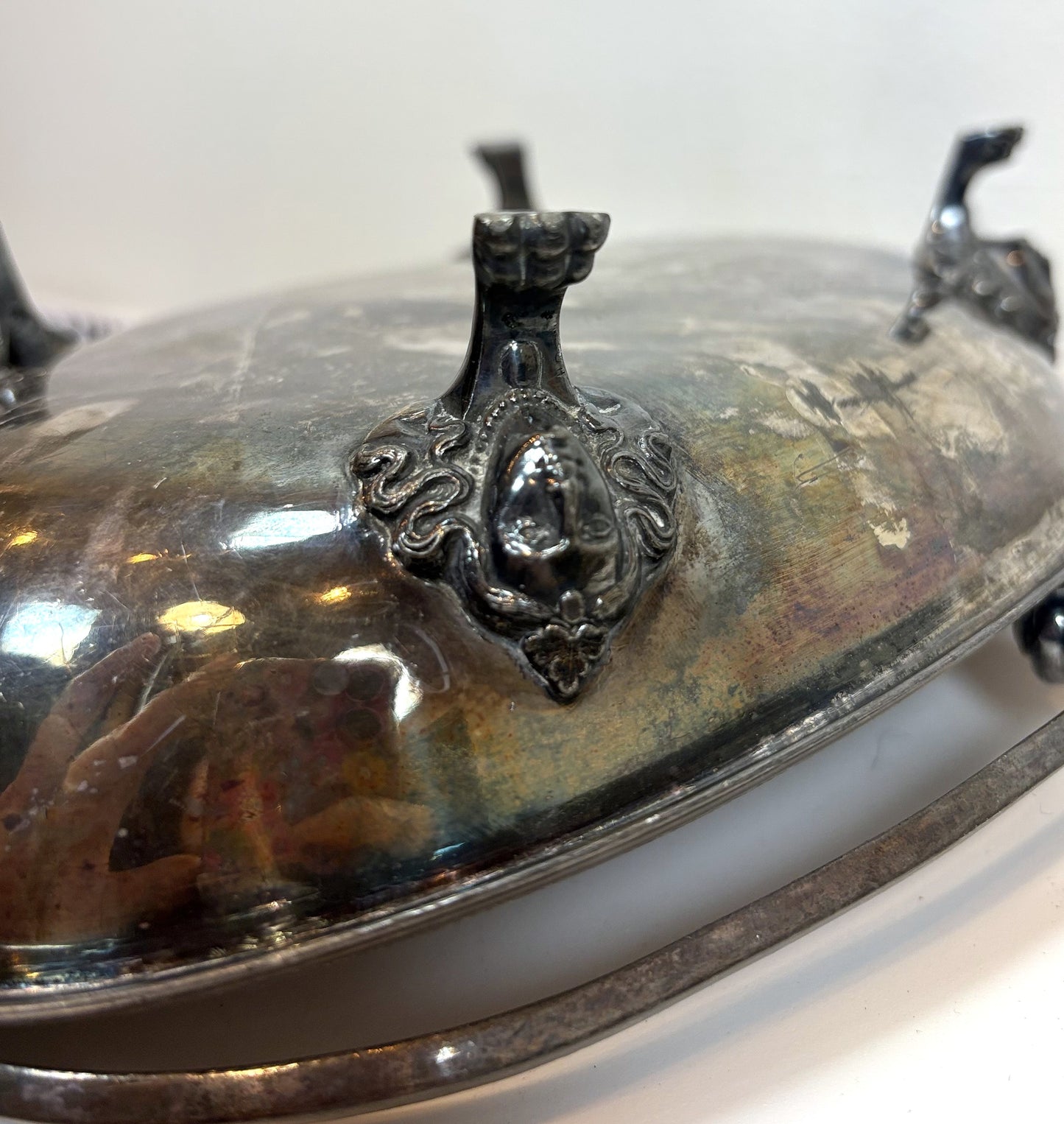 Victorian Silver-Plated Brides Basket with Handle, Meriden Britannia Co. - Antique Meriden Britannia Co Bridal Basket Model#1769 - Meriden B Bride Basket Ornate Footing