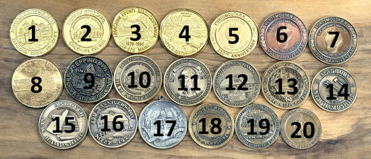 New England Antique Town Medals - New Hampshire, Massachusetts, and Maine Town Medals, Twenty to Choose from!!!