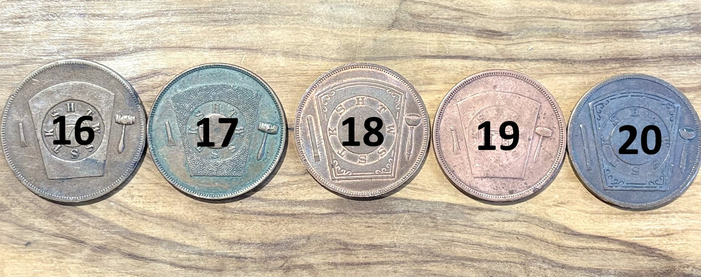 Masonic Pennies From Varying Chapters 15 To Choose From - Freemasonry Fifteen Chapters One Pennies to Choose from!!!